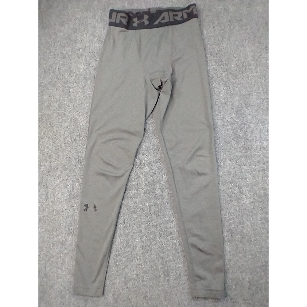 Under Armour HeatGear Mens Compression Leggings Gray Style 1291326 Training Pant